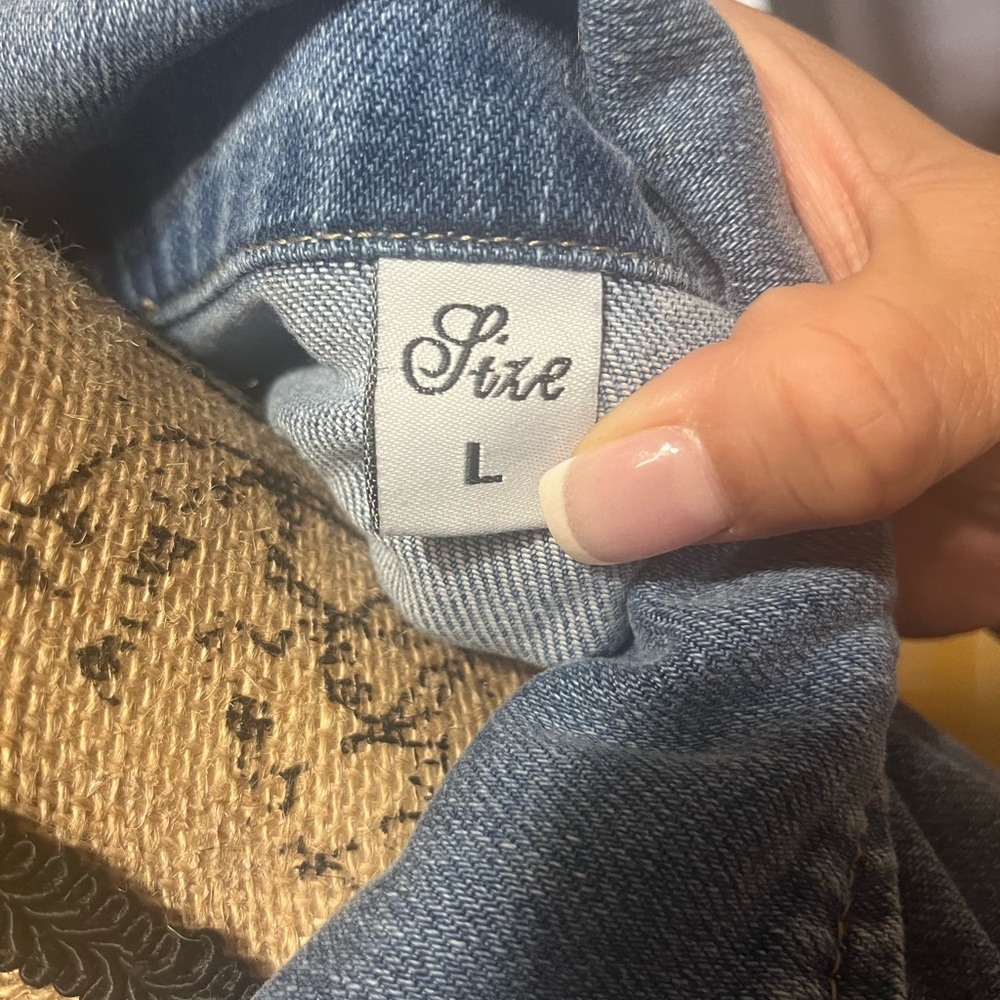 Light Wash Denim Button-Up Jacket - image 11